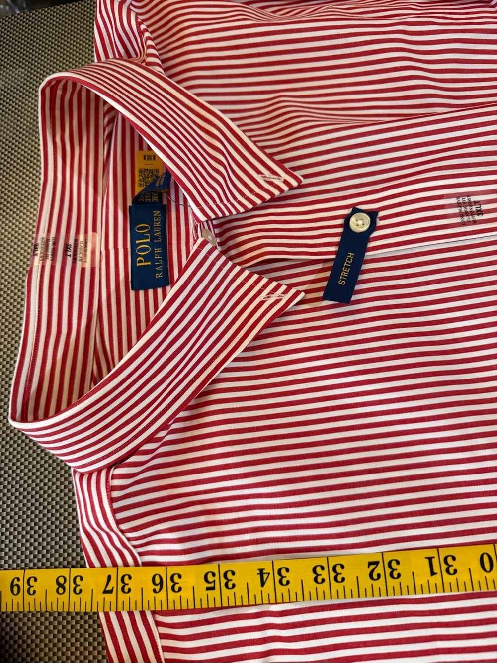 NWT Polo Ralph Lauren Big and Tall Men's Stripe Button-Down Shirt Size 3XLT - Picture 4 of 6